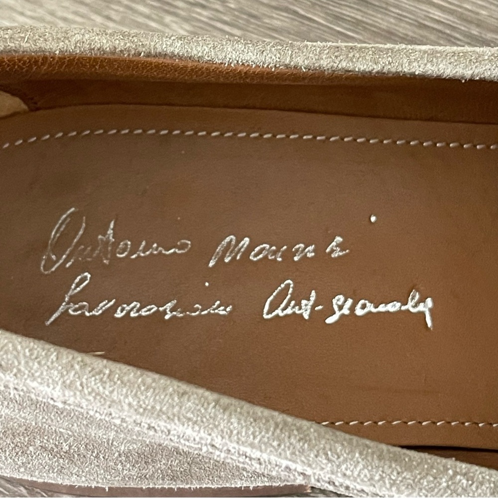 Antonio Maurizi Suede Penny Loafer Tan Size 10.5 - Picture 10 of 10